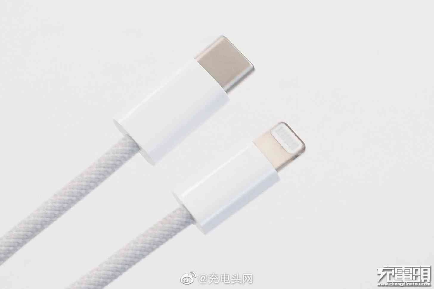 iPhone 12 braided Lightning to USB-C cable leak