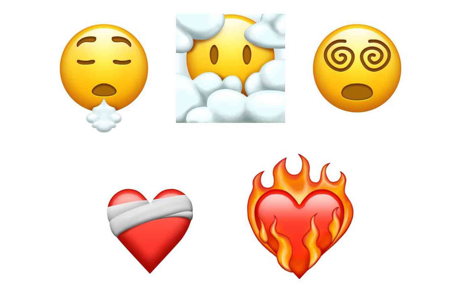 Emoji 13.1 update smiley faces, hearts