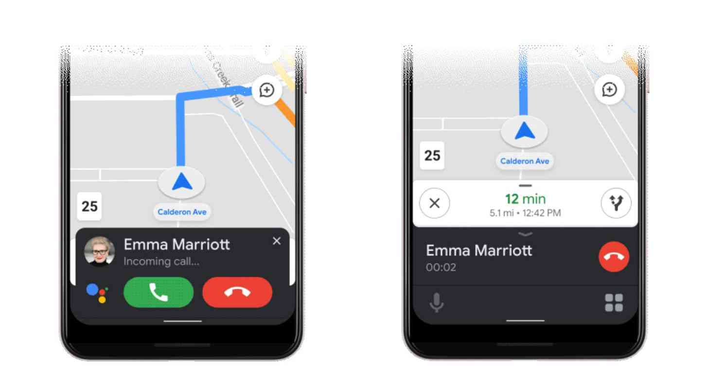 Google Maps Assistant driving mode