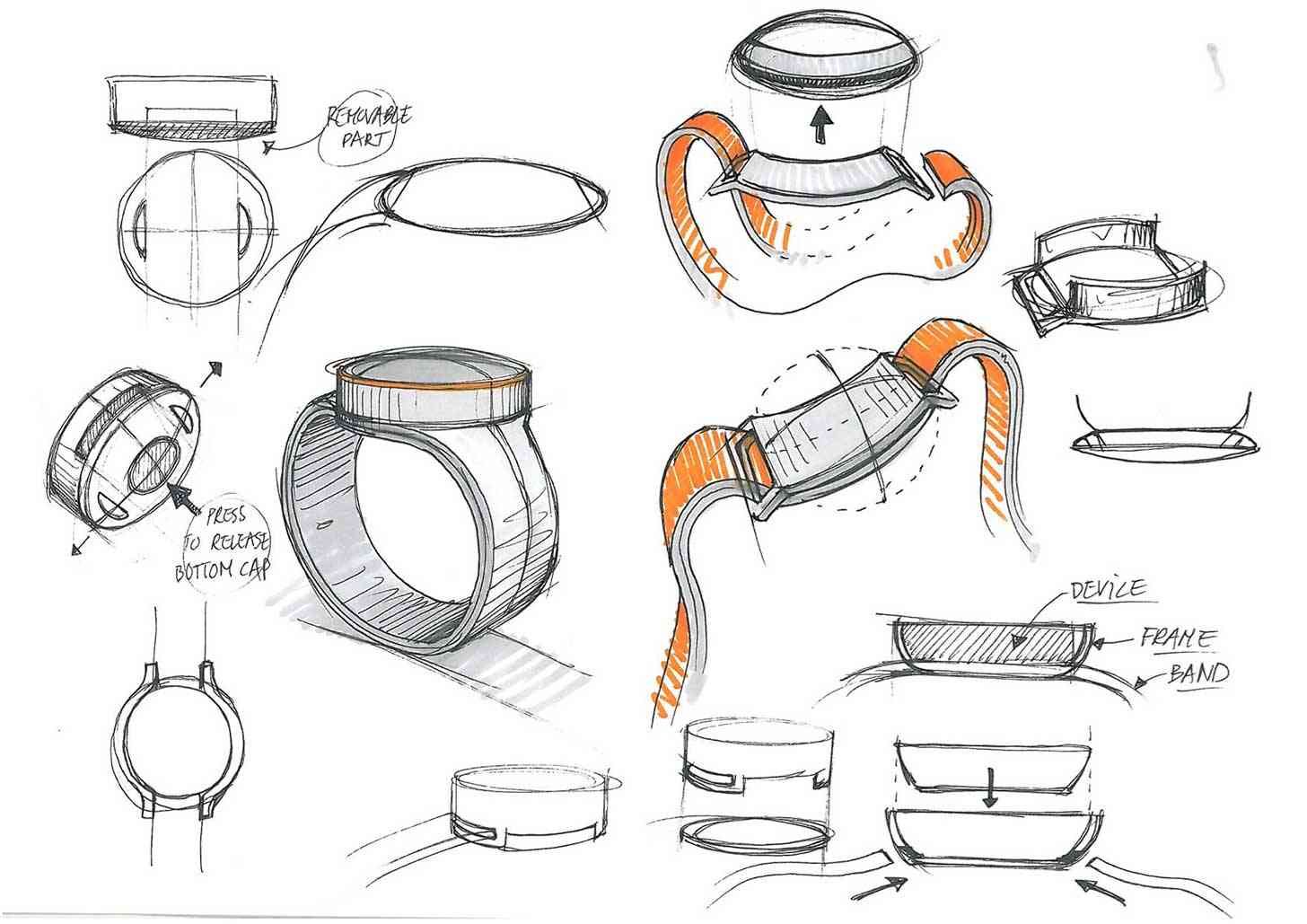 OnePlus Watch design sketches