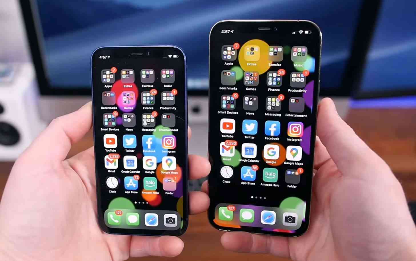 iPhone 12 mini, Pro comparison