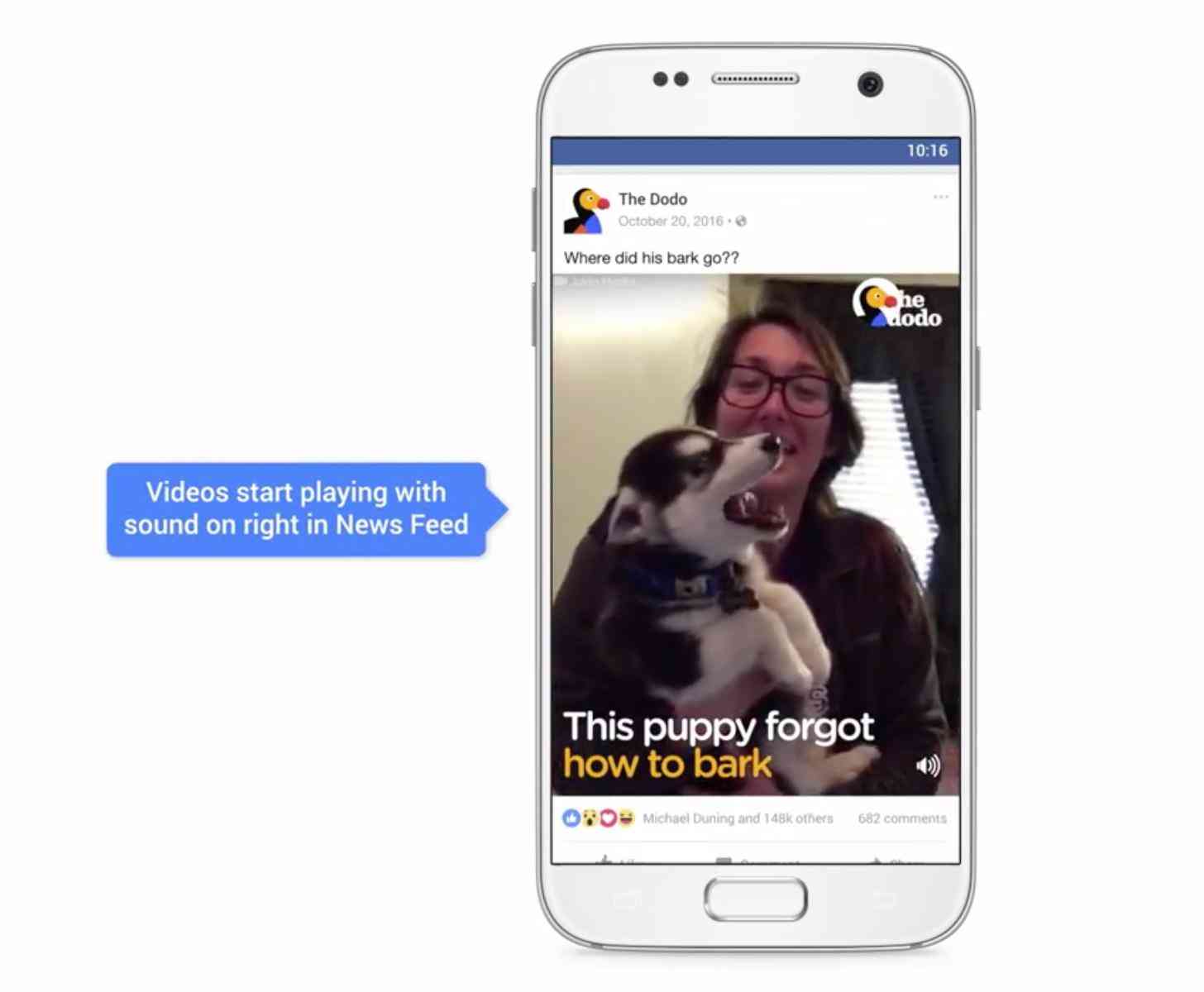 Facebook video autoplay sound