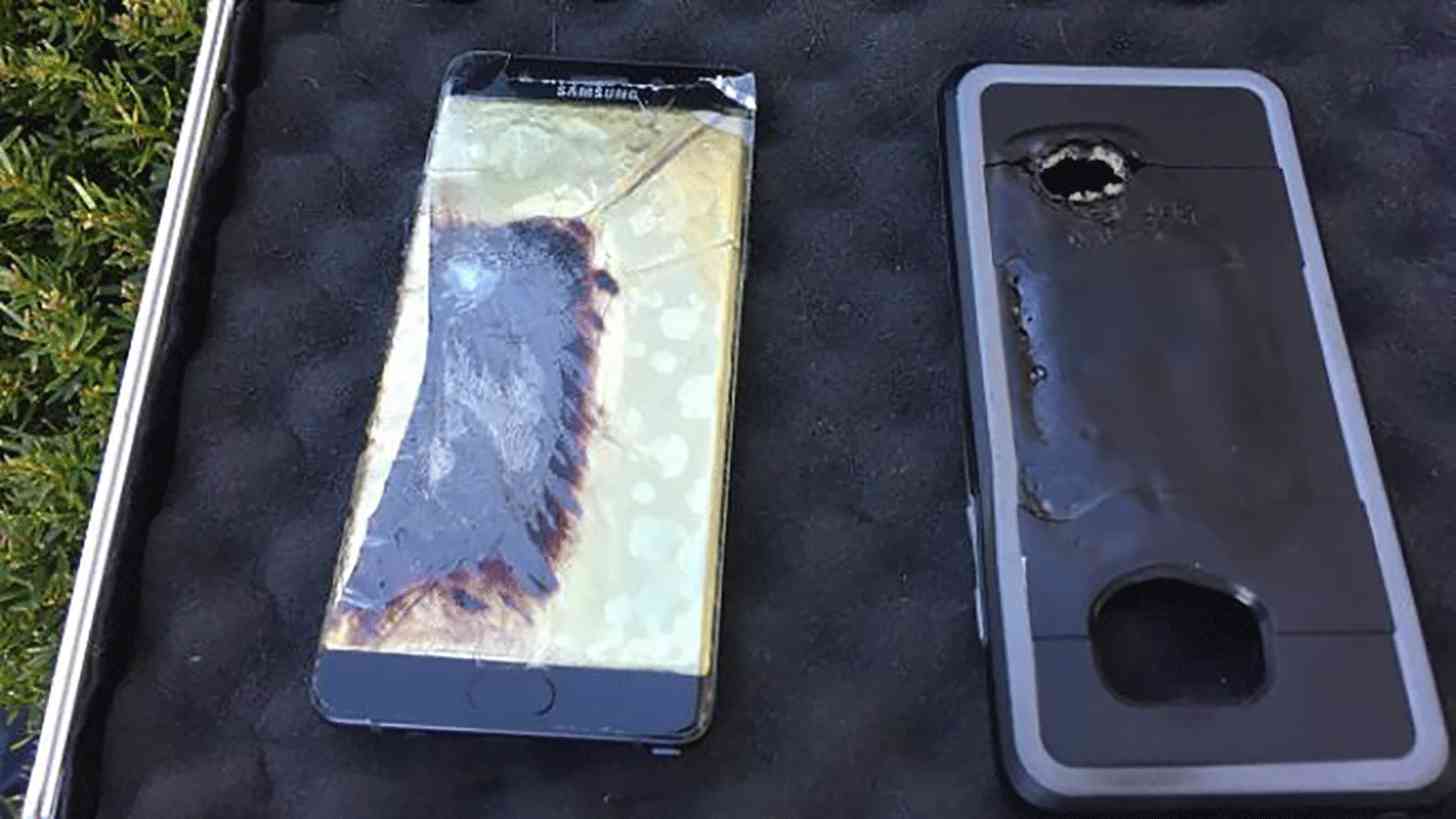 Samsung Galaxy Note 7 burn