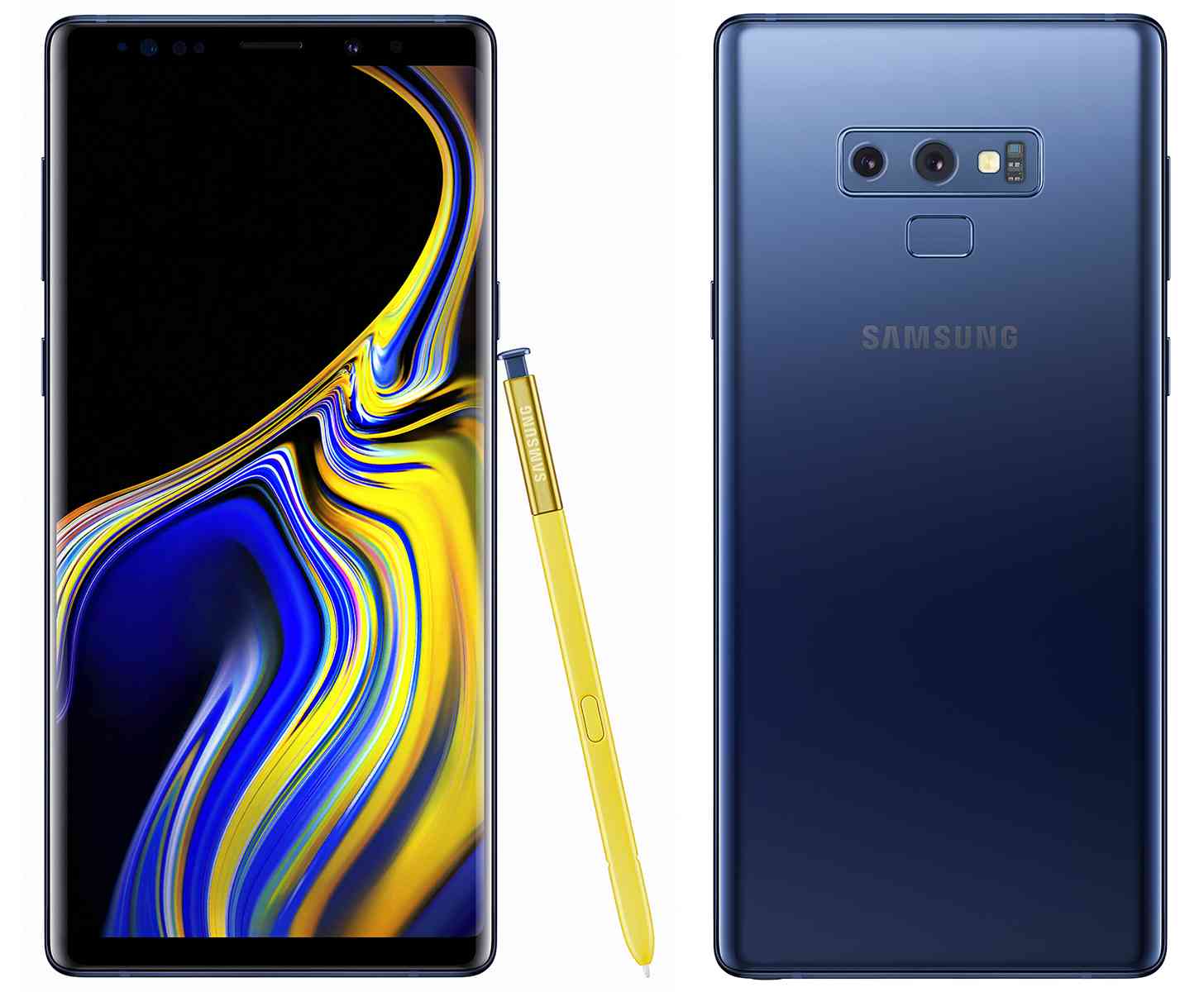 Samsung Galaxy Note 9 Ocean Blue front back