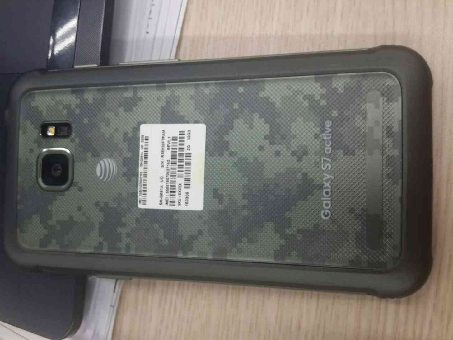 Samsung Galaxy S7 Active leak rear