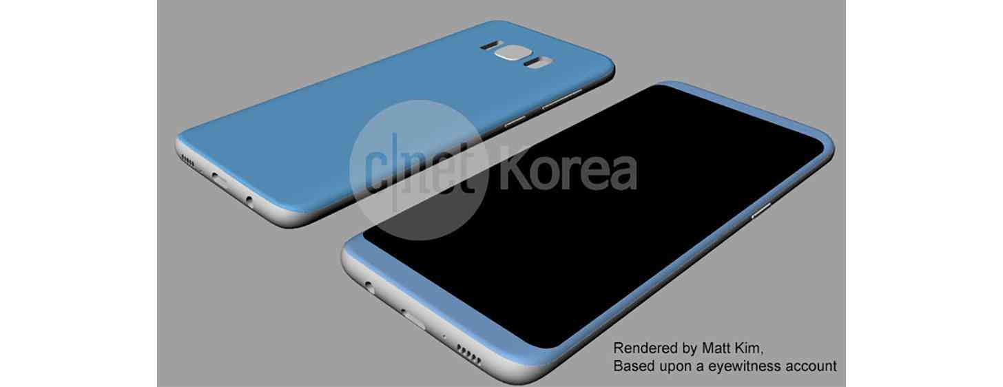 Samsung Galaxy S8 render leak front back