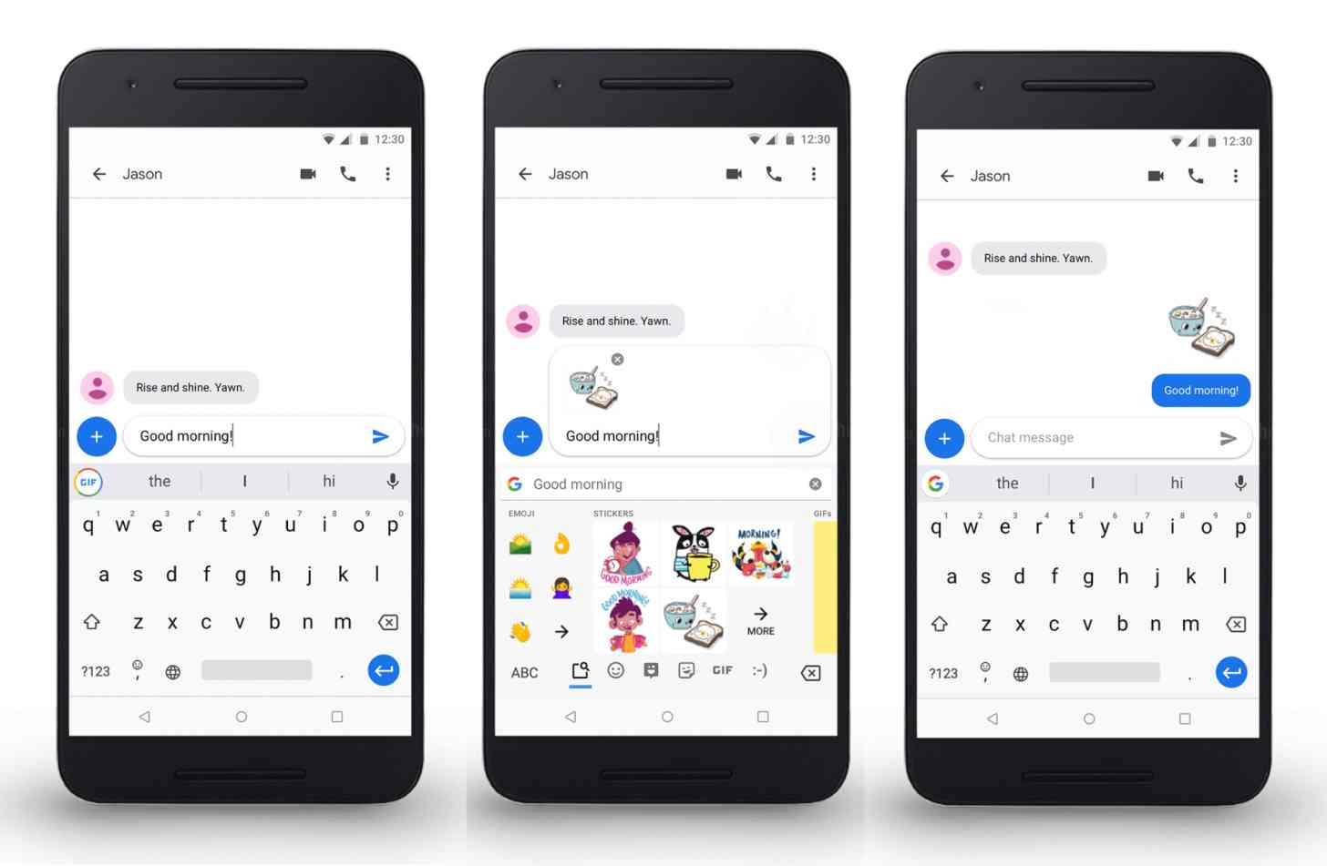 Google Gboard Android AI suggestions GIFs, emoji, stickers