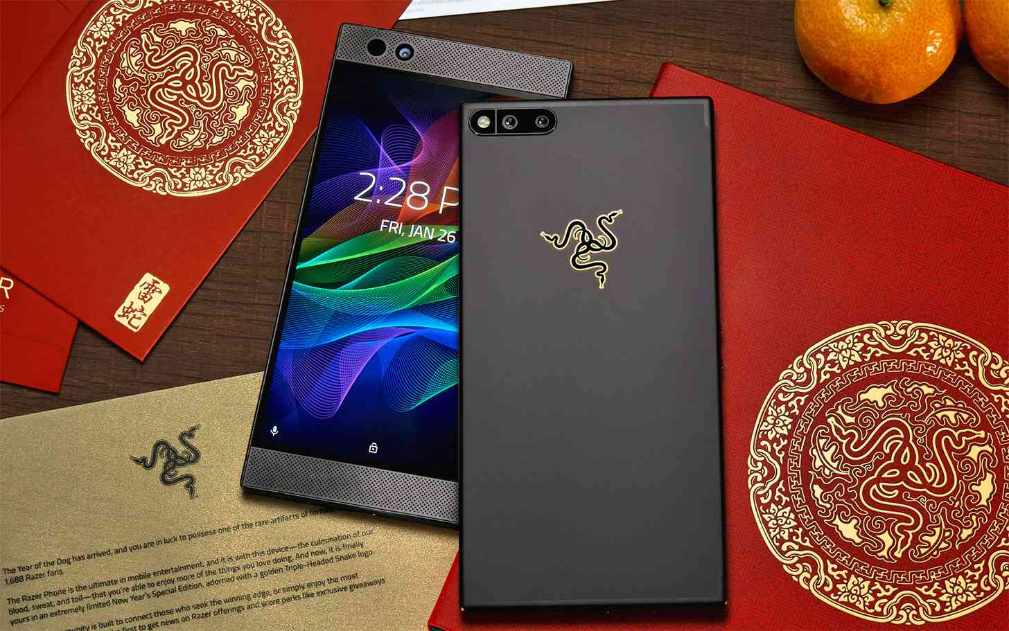 2018 Gold Edition Razer Phone official images