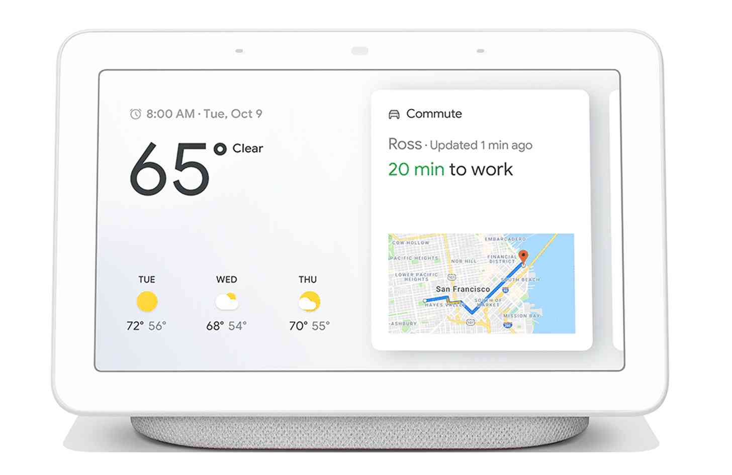 Google Home Hub screen