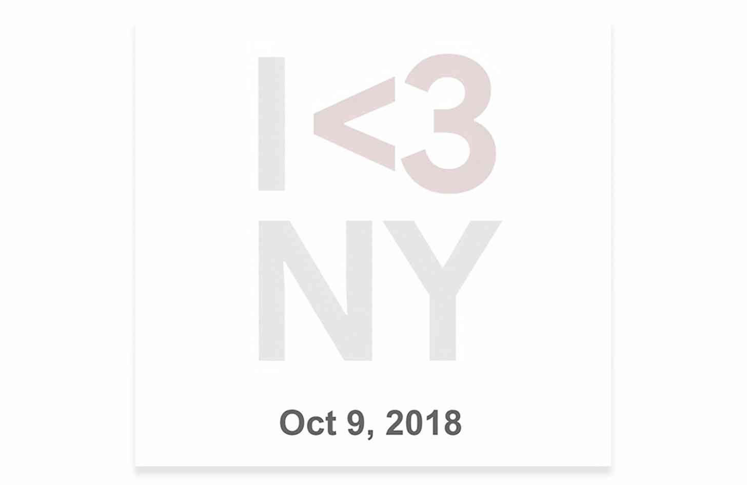 Google Pixel 3 event invitation October 9