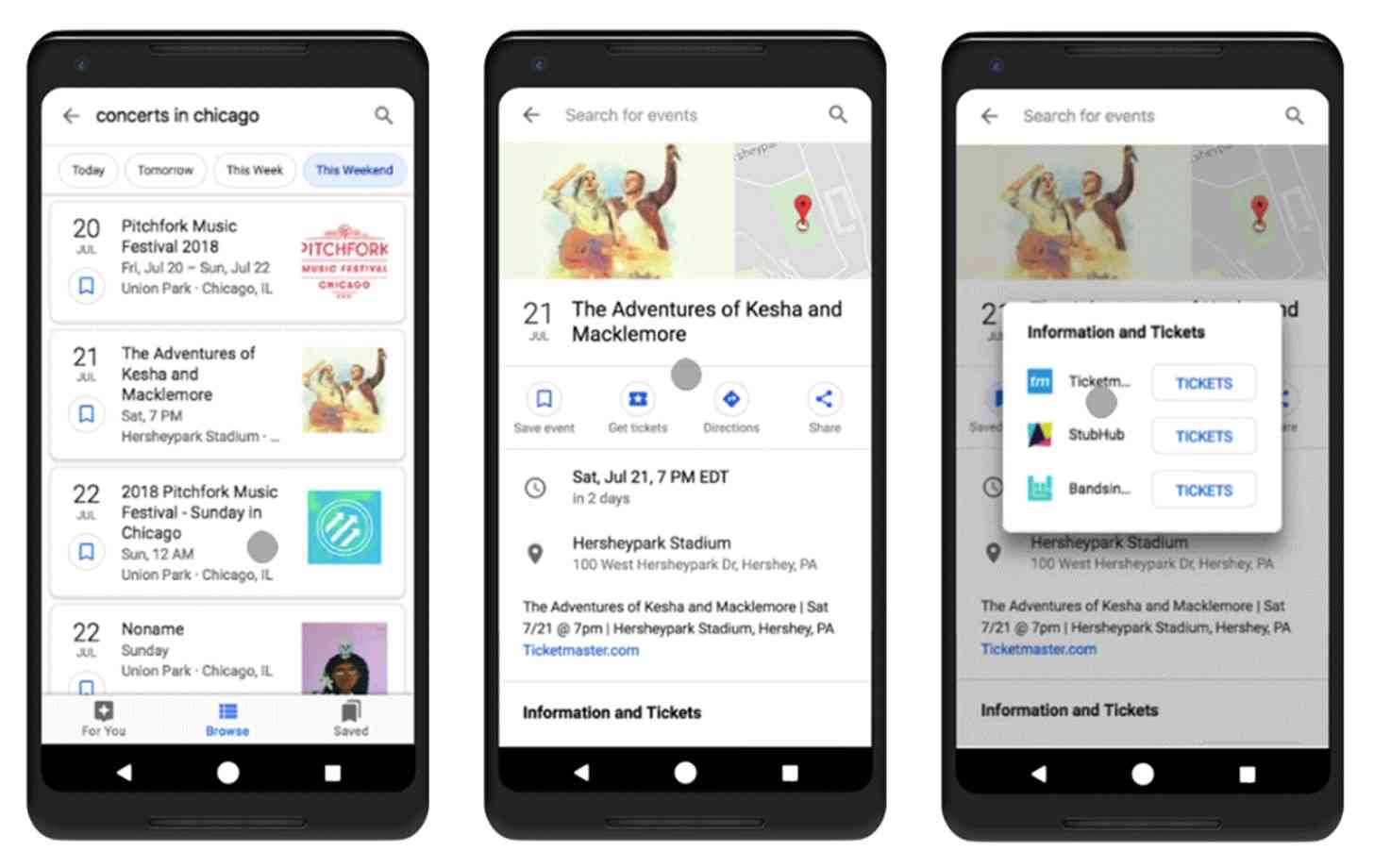 Google Search new local events features