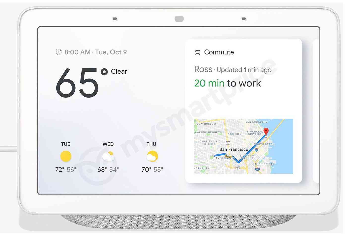Google Home Hub smart display leak