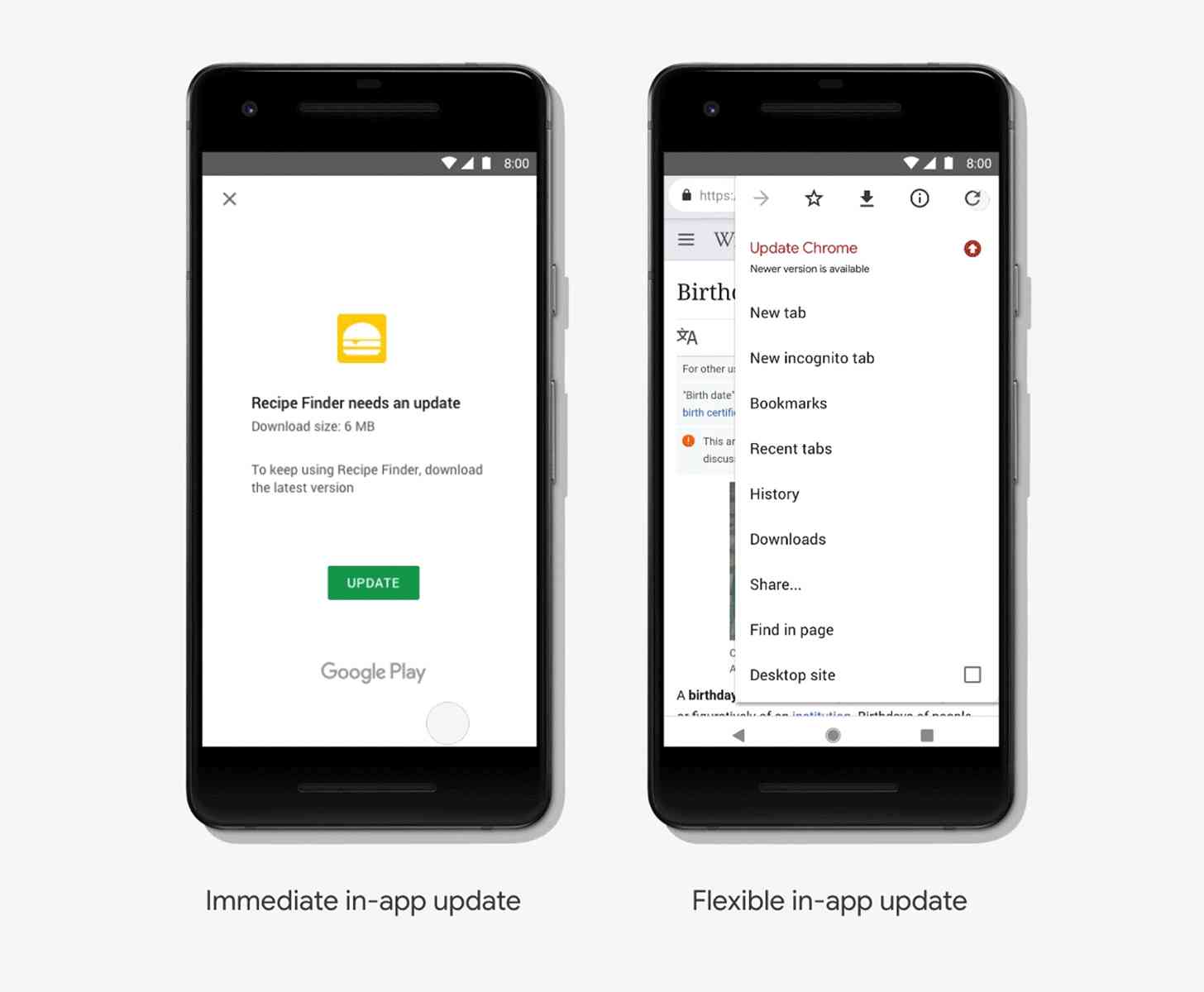Google In-app Updates API Android