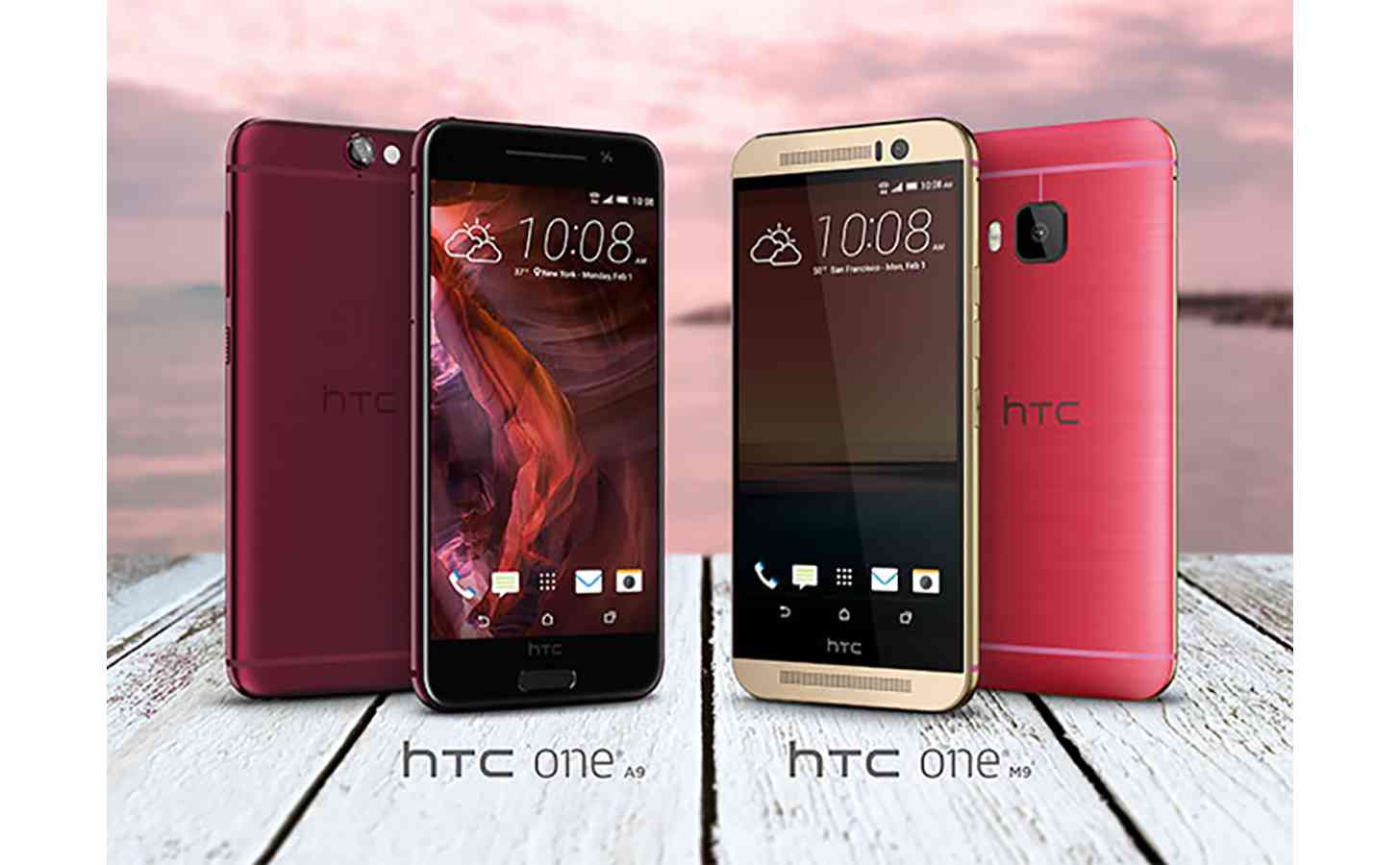 HTC One A9 Deep Garnet, One M9 Pink