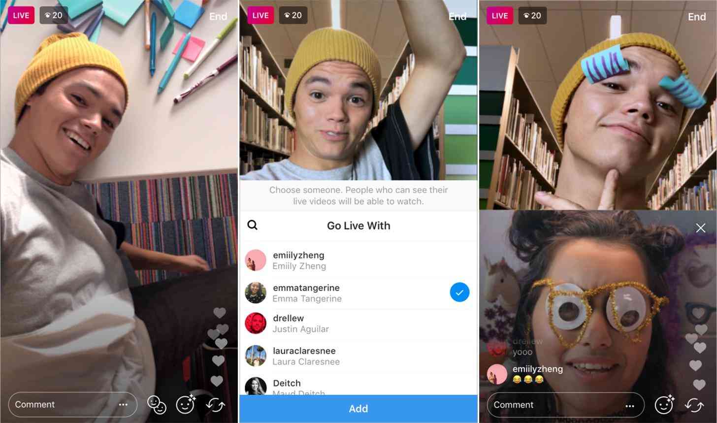 Instagram go live with a friend