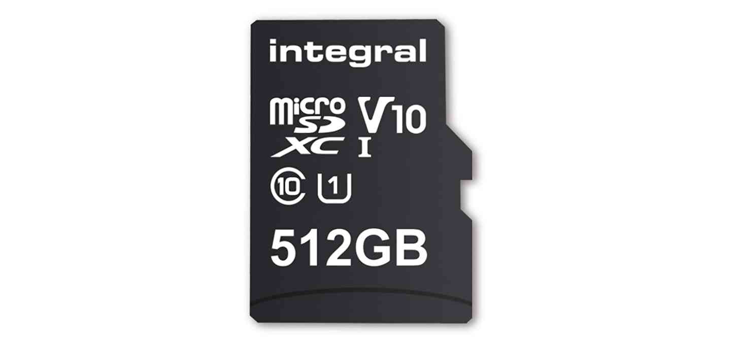 Integral Memory 512GB microSD card official announcement