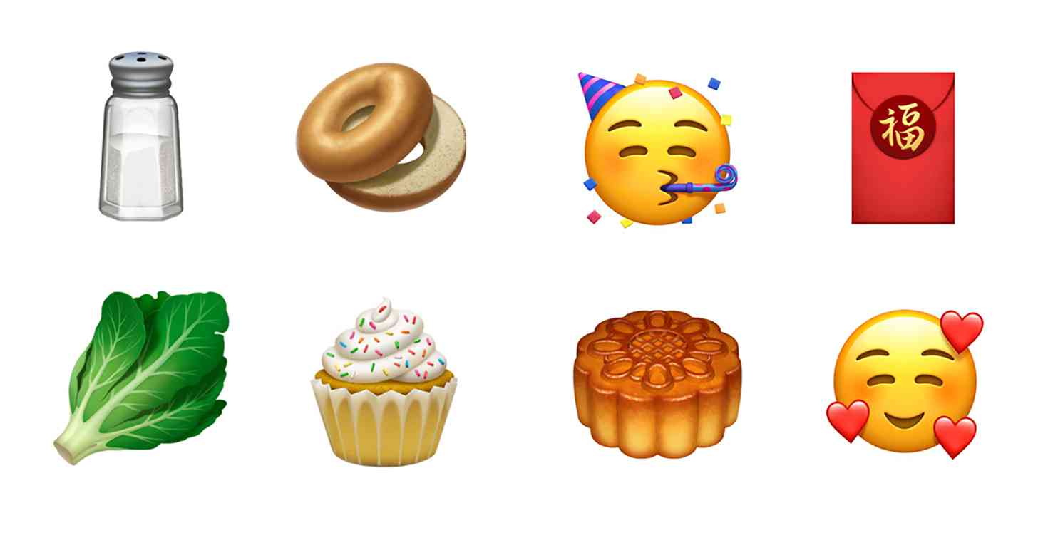 iOS 12.1 new emoji salt, bagel, cupcake
