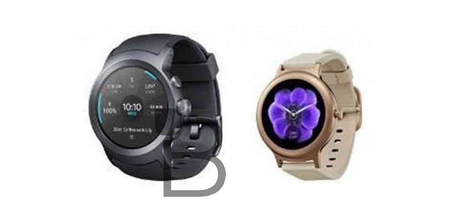 LG Watch Sport, LG Watch Style images leak