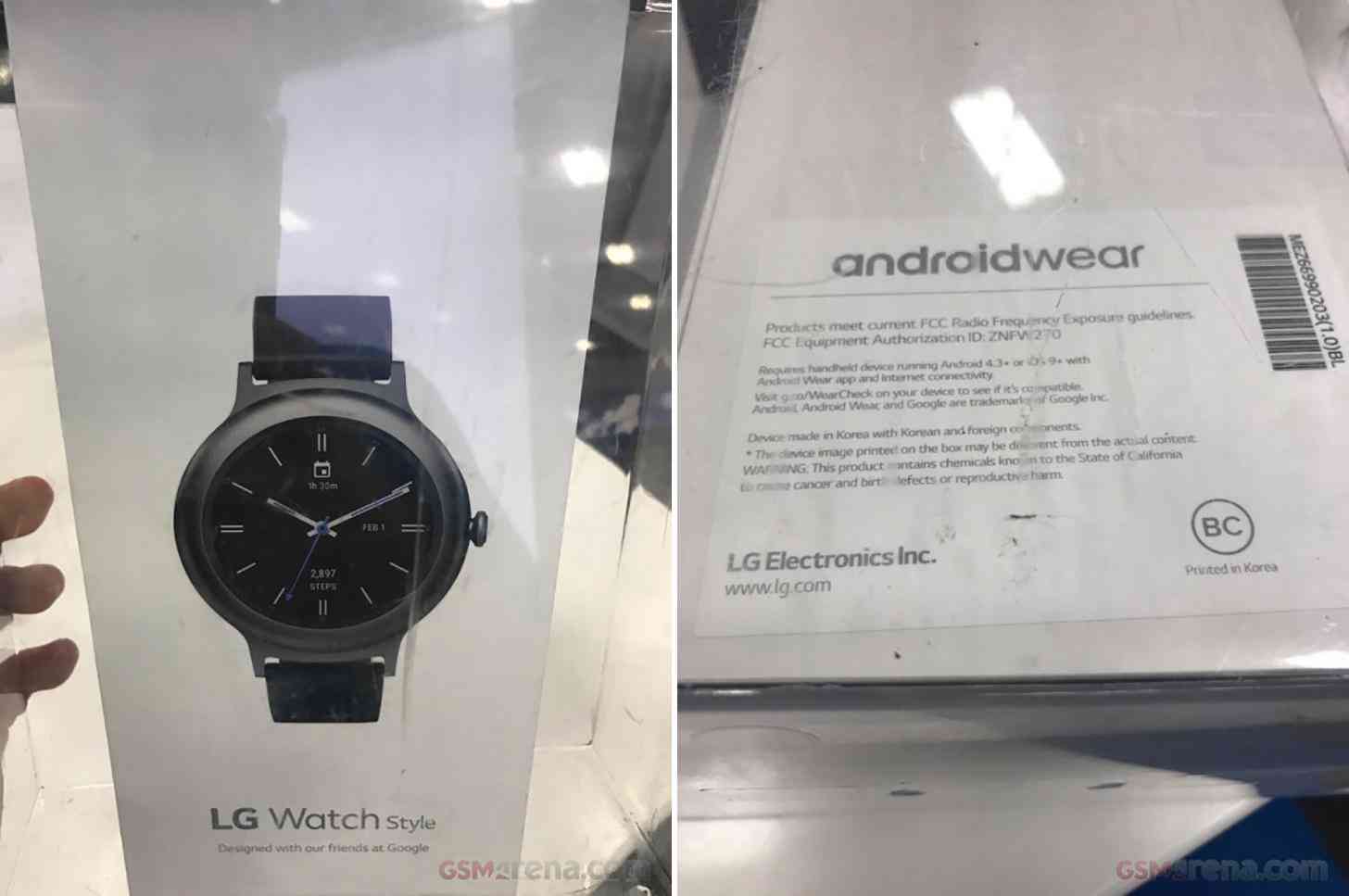 LG Watch Style packaging leak