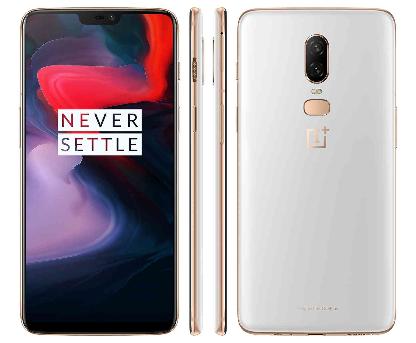 OnePlus 6 Silk White official sides