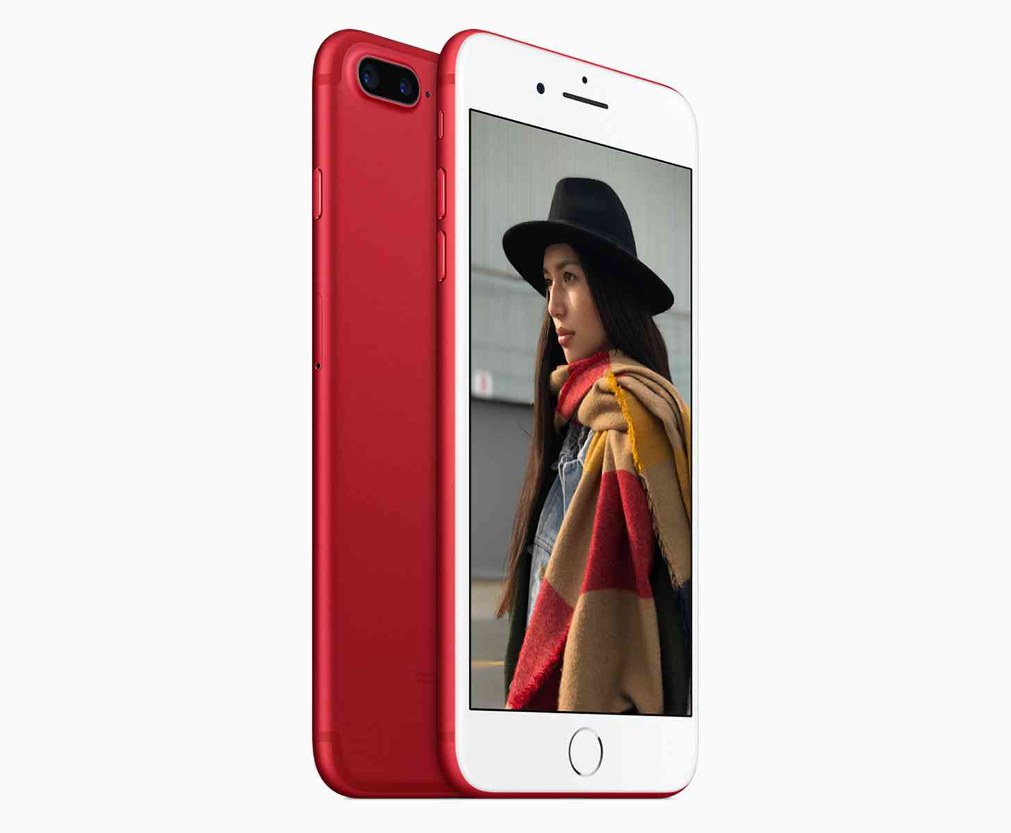 Red iPhone 7 Plus official front back