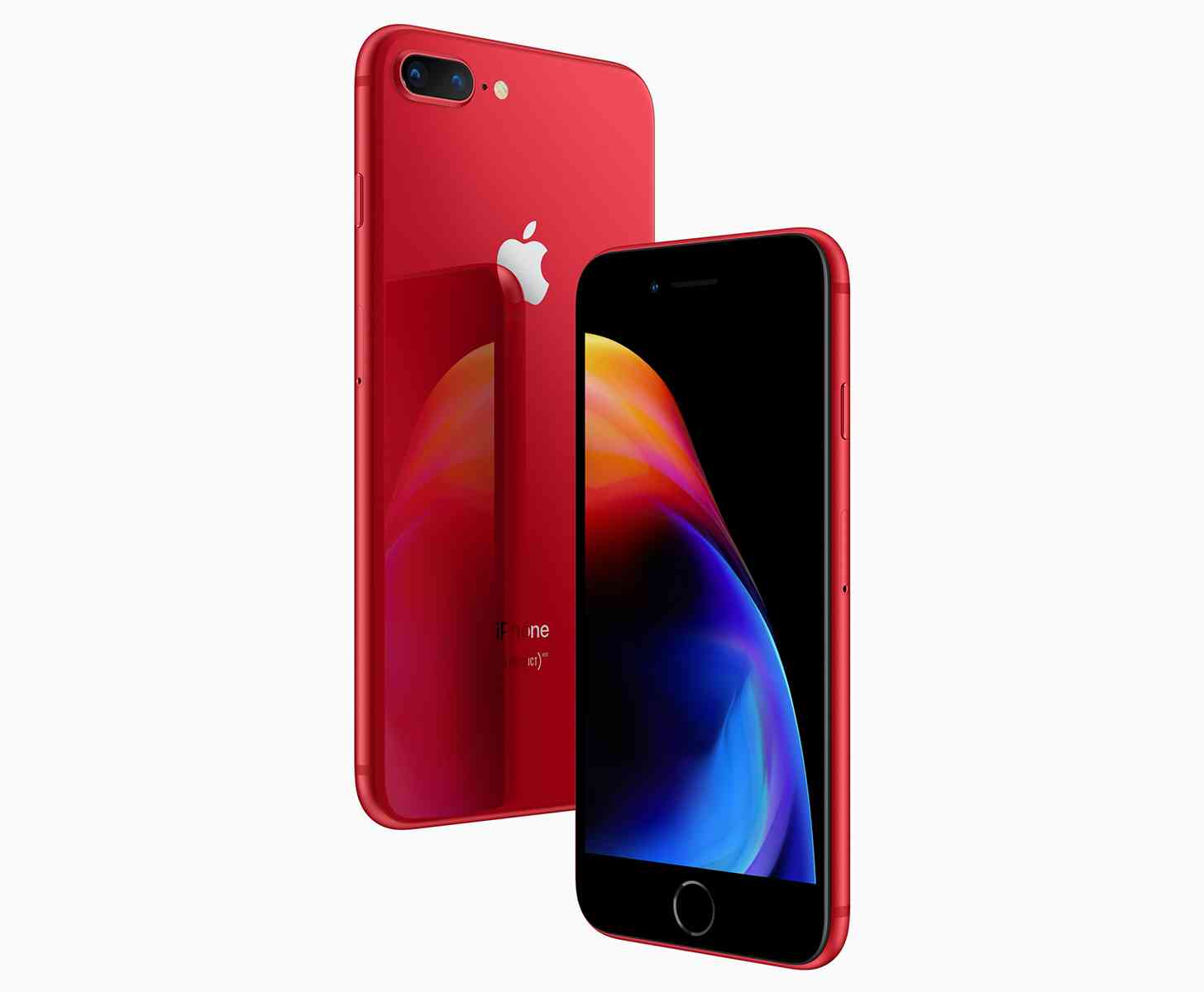 Red iPhone 8 Plus front back official