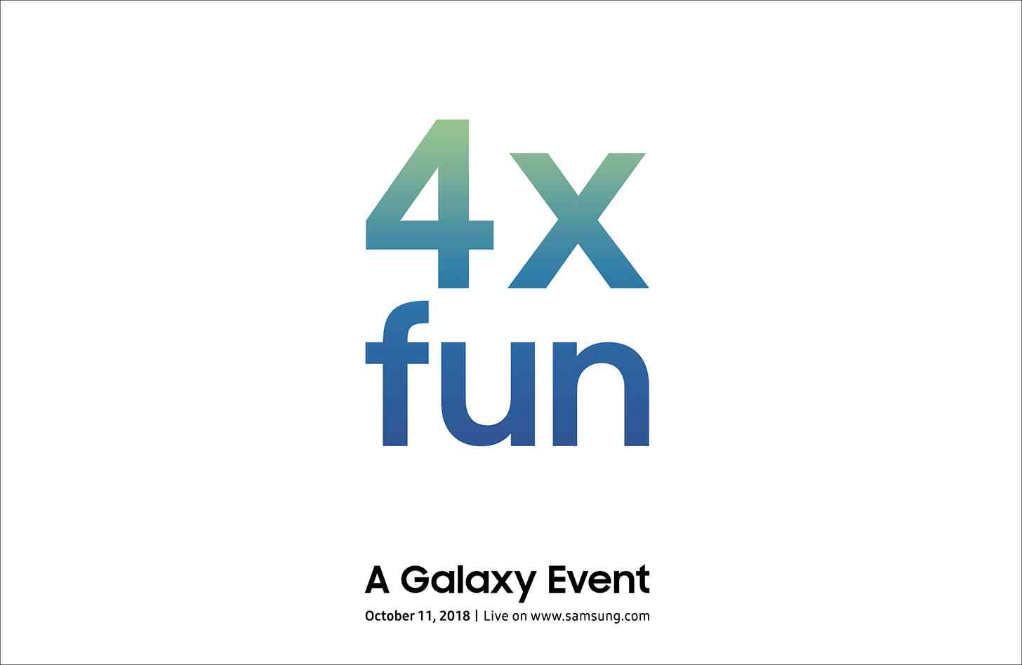 Samsung 4x fun Galaxy event invitation