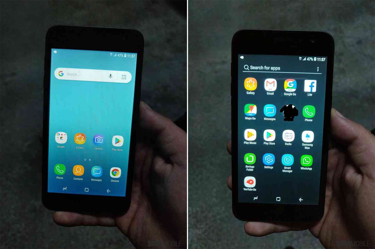 Samsung Android Go Galaxy J2 Core hands-on photos leak