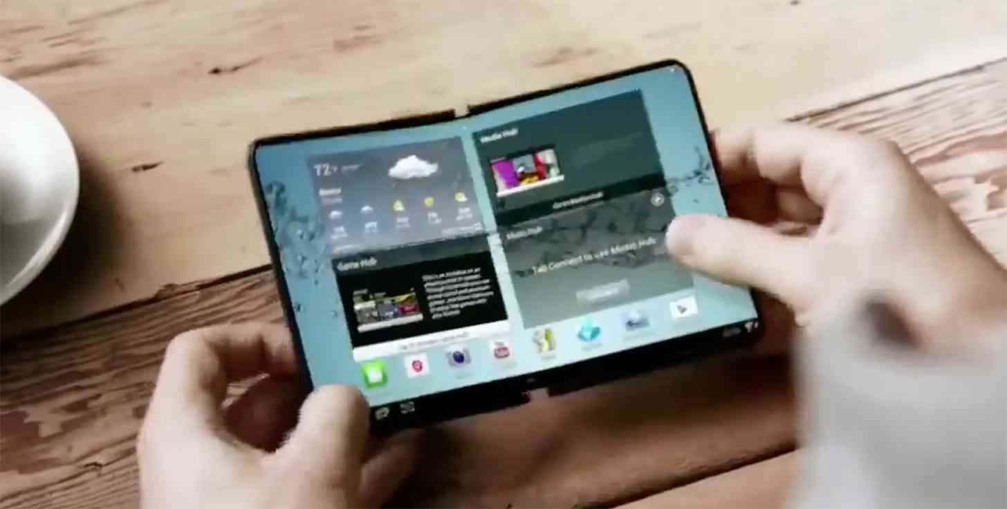 Samsung foldable smartphone demo