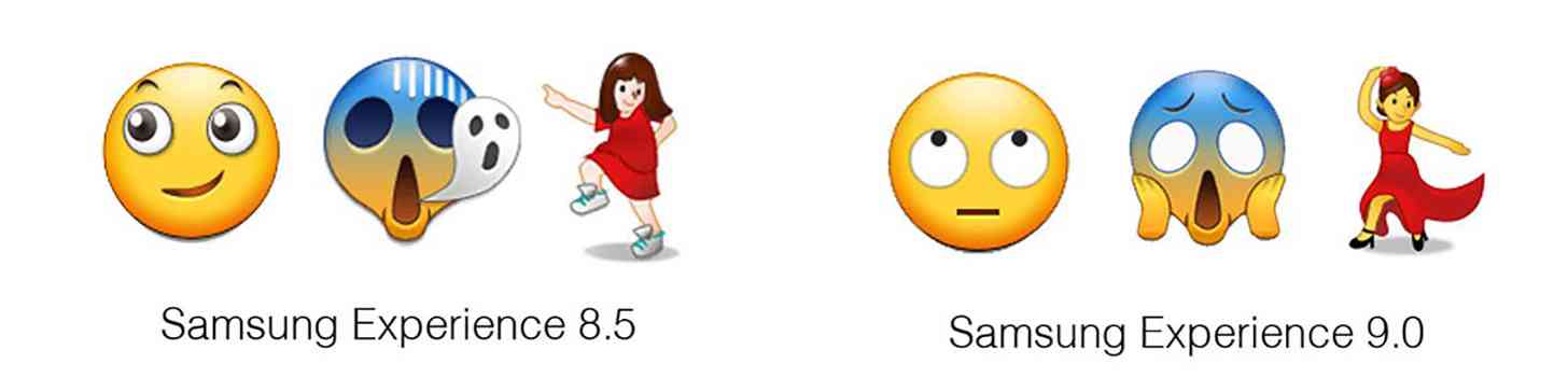 Samsung Experience 9.0 updated emoji