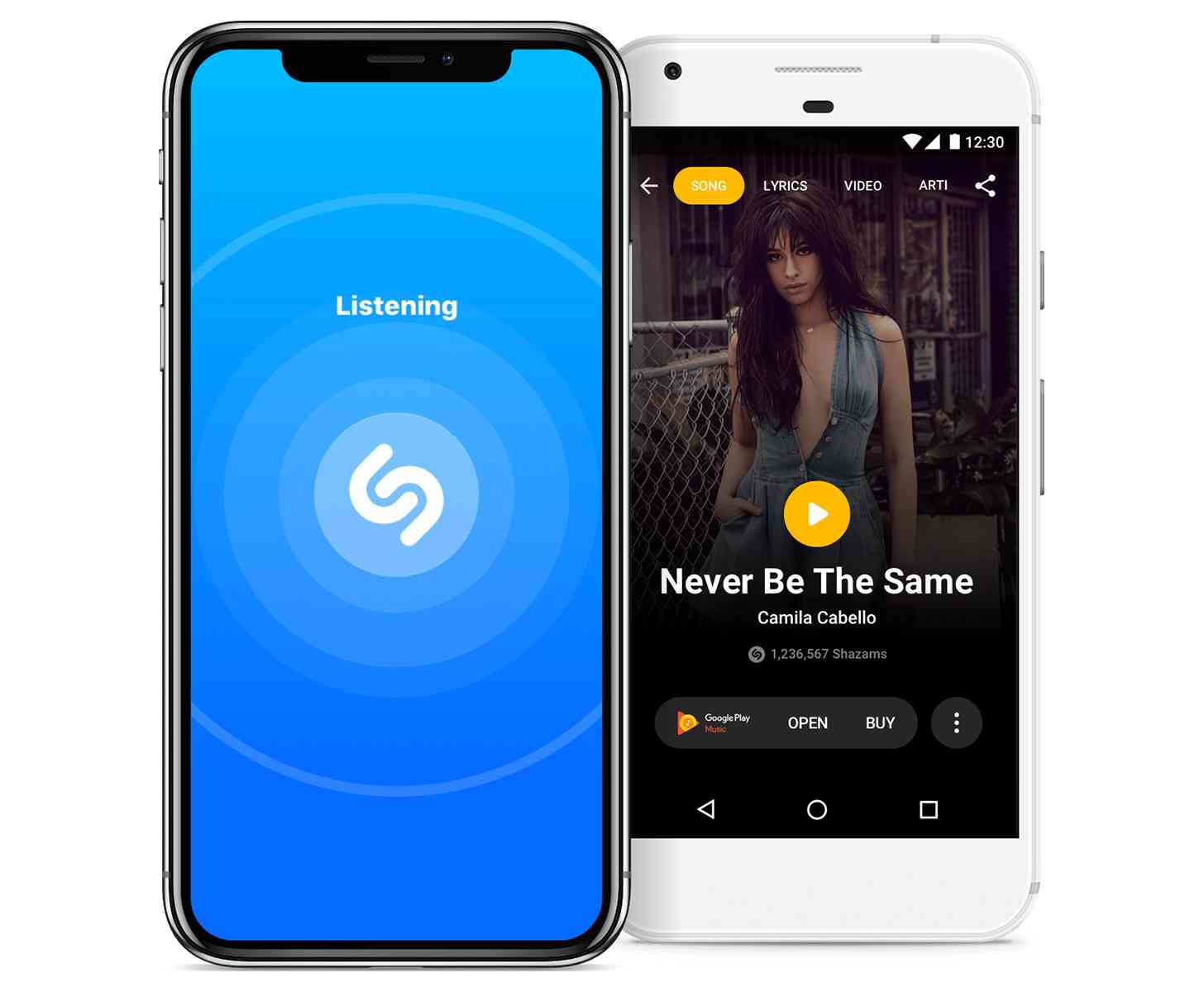 Shazam apps iPhone, Android