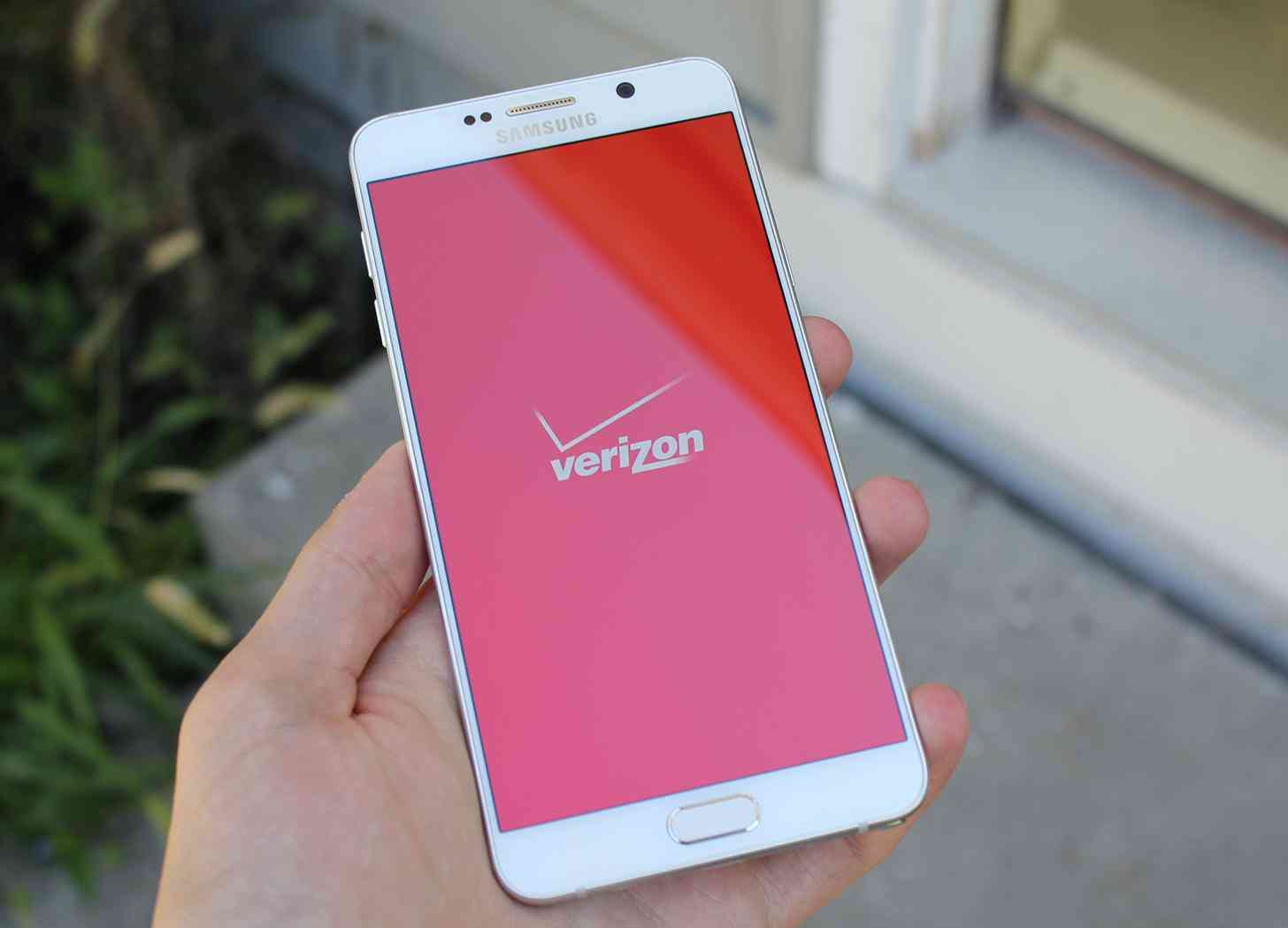 Verizon logo Samsung Galaxy Note 5 splash screen