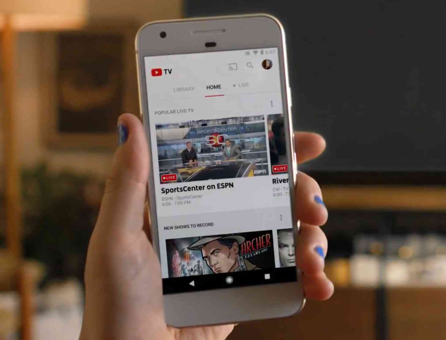 YouTube TV Android app
