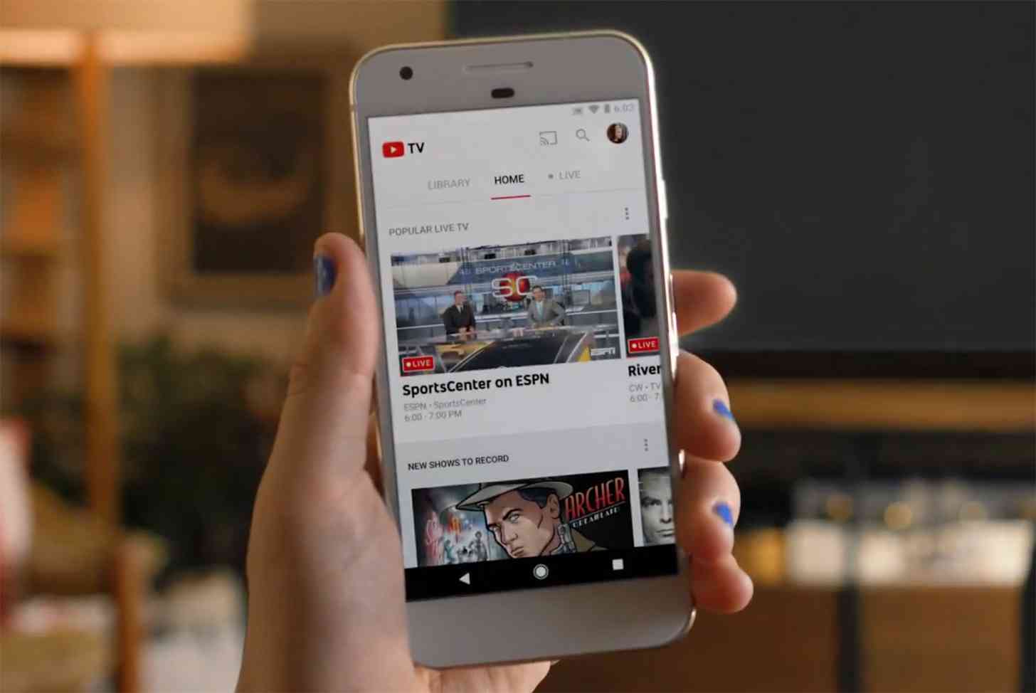 YouTube TV Android app