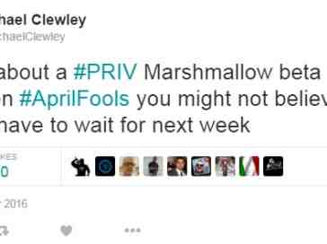 BlackBerry Exec Teases Upcoming Marshmallow Beta Test for the Priv on April Fools' Day