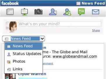 Facebook 1.7 en-route to BlackBerry; compatible with OS 5.0