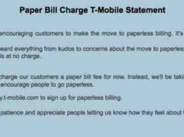 T-Mobile retreats, decides not to charge fee for paper billing