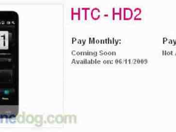 Cheerio: HTC HD2 hits T-Mobile UK on November 6