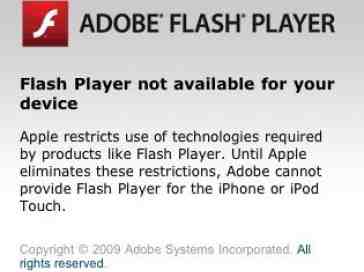 Adobe goes all passive aggresivey, re: iPhone