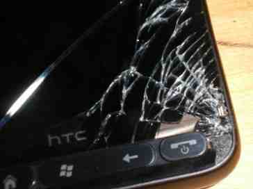 HTC HD2 hits the ground, ground wins