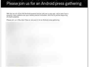 Breaking: Google announces Android press gathering on January 5th