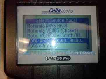 Motorola Calgary appears in Cellebrite system