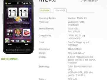 T-Mobile HTC HD2 to sport upgrades over the original
