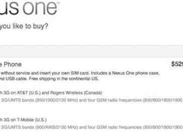 Breaking: Google Nexus One available for AT&T 3G bands