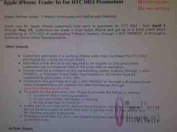 T-Mobile offering iPhone trade-in program for HD2