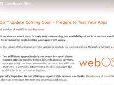 Next webOS version coming by June