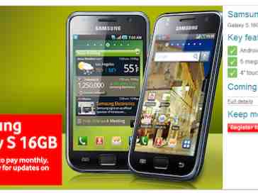 Samsung Galaxy S coming soon to Vodafone UK