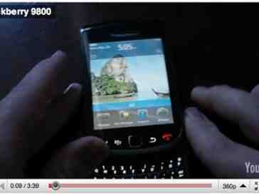 BlackBerry Bold 9800 slider caught showing off OS 6 on video