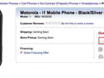 Motorola i1 headed to Boost Mobile for $349.99