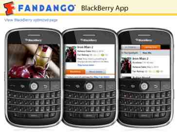 Review: Fandango for BlackBerry